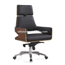 2017 черная кожа поворотный стул офиса высокого качества босс стул с заголовником